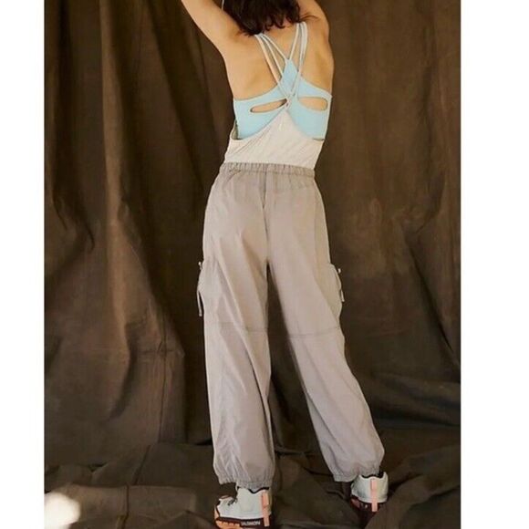Free People Movement Back Packer Jumpsuit Muted Beige Size Med. NWT - Picture 4 of 11